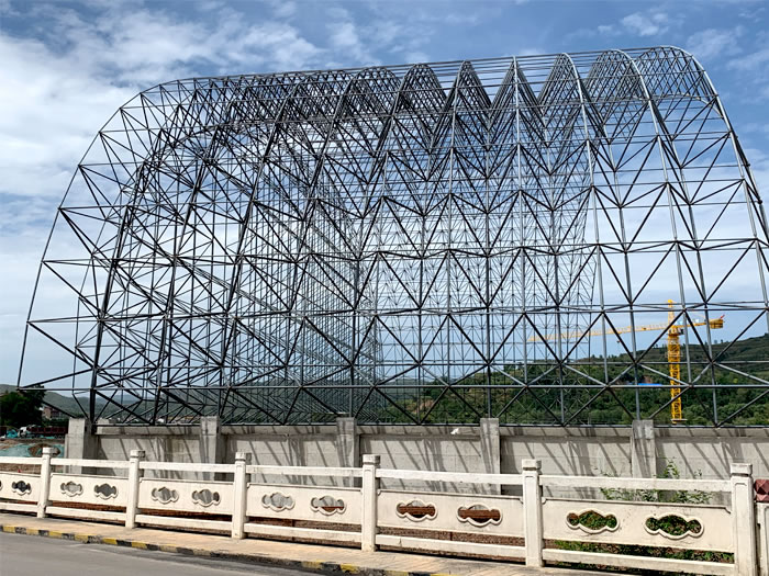 廣州山寨礦儲煤棚網架