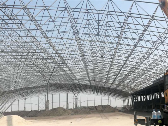 新沂韓城鋼廠料倉網架工程
